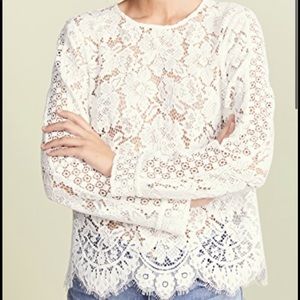 Club Monaco white lace top